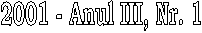 2001 - Anul III, Nr. 1